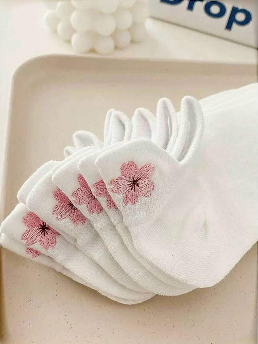 5 pares de calcetines versátiles para mujeres transpirables y que absorben la humedad, envío aleatorio