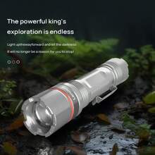 Lenovo Flashlight R2 Small Size And High Performance Optical Lens Ergonomic Design IP55 Protection Level Waterproof And Dustproof Three Light Control Modes Double Safety Protection Ultra-Long Battery Life Gray