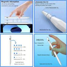 Bolígrafo digital compatible con iPad 9th 10th Gen, Apple Pencil 2nd Generation, carga rápida compatible con iPad Pro 11/12.9 3/4/5 Gen, iPad Mini 5/6, iPad 6/7/8, iPad Air 3/4/5, Apple Pen compatible con iPad 2018-2025