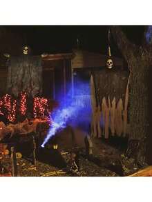 3 pezzi Decorazioni per Ognissanti con teschio scheletrico, Tristo Mietitore appeso e fantasma per casa infestata, festa in giardino, decorazioni per Ognissanti da interno/esterno, accessori spaventosi a forma di scheletro - Multicolore - Visualizzare 3