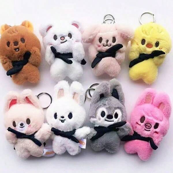 SKZ KPOP Stray STAY ATE 10 cm MAGNETE PELUCHE PORTACHIAVI BABY Ver. Giocattolo peluche portachiavi carino con tema di anime e cartoni animati. Regalo per fan del gruppo k-pop STAY, regalo di compleanno, regalo di coppia, regalo di laurea