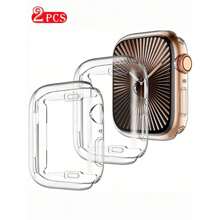 2 Packs Transparent 360° Shockproof Case For Apple Watch S10/S9/S8 | Full Coverage Slim Minimalist Design