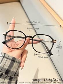 1 Stück Damen Lässig leichte Brille Metall quadratischer Rahmen Mode für den Schulanfang