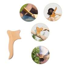 SilvaLex 木制按摩工具，全身按摩器，手部按摩器，腿部按摩器，肩部按摩器，颈部按摩器，面部按摩器，背部按摩器，腰部按摩器，全身肌肉按摩器，针对不同身体部位的多功能按摩，身体放松工具，适合家庭使用，可作为礼物赠送给家人、朋友和同学 - 杏色 - 查看 6