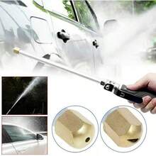 High Pressure Power Washer Wand, Hydro Jet Water Hose Nozzle,Watering Sprayer Cleaning Tool, Wand Lance For Gutter Patio Car Pet Window Glass Blue - 黑色 - 查看 2