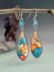 EMERY ROSE Geometric Drop Earrings - Multicolor - View 3