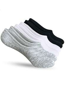 1pair/3pairs/5pairs Women's Thin Invisible Socks, Low Cut Ankle Liner Socks Suitable For Slip-On Shoes, Sports Shoes, Loafers, Flats In Summer - Multicolor - View 1