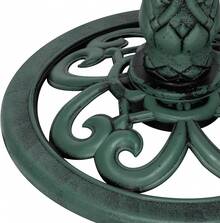 Alpine Corporation Bebedero de Pájaros con Flor de Loto para Exteriores de 33 de Alto, Verde - Estatua de patio para pájaros - Ver 11