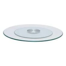 Futchoy 23.62inch Glass Lazy Susan Turntable Dining Table Centerpiece Large Serving Plate - 1 - 查看 3