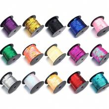 100 Yards/Roll 6mm Colorful Laser Shiny Sequin Ribbon, Gift Wrapping, Flowers, Party Decoration, Wedding, Holiday, Nail Art, Clothing Sequin Decoration