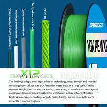 YGK PE WXP 12 股 PE 编织鱼线，200 米，绿色，紧密编织，高强度耐磨，适用于淡水和咸水钓鱼、路亚钓鱼