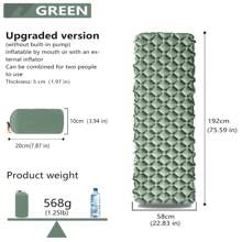 Lightweight 5cm Inflatable Camping Mattress With Pillow | Ultra-Portable & Combinable For Multi-Person | Quick Deflate For Backpacking, Tent Camping & Outdoor Adventures