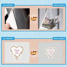 60 件教师节贴纸乙烯基美学贴纸剪贴簿、日记、保险杠、滑板、水瓶、卡通、安全帽、汽车贴纸和贴花 - 彩色 - 查看 5