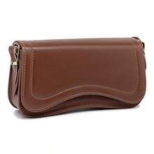 Women's Baguette Shoulder Bag - Camel - View 8