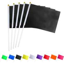 1 pièce Mini fanion carré de couleur unie - couleurs vives, en polyester, idéal pour les défilés, cérémonies, fêtes d'anniversaire, décoration de fête d'intérieur/extérieur sans alimentation électrique, festivals, petit drapeau d'extérieur, conception simple facile à tenir