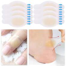 10Pcs Hydrocolloid Foot Patch Heel Stickers Anti-Wear Adhesive Pain Bandage First Aid Outdoor Camping Emergency Kits
