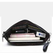Men's Leather Clutch Bag, Large Capacity Wallet, Phone Pocket, Purse, Multifunctional Wallet, Brand New