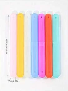Candy Color Travel Supplies Portable Washing Toothbrush Box Breathable Antibacterial Toothbrush Scrub Protection Box