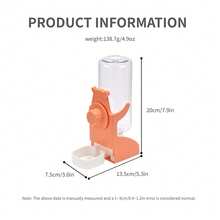 1 件适用于小动物的悬挂式饮水器 - 适用于猫、狗、鸟、兔子、仓鼠的自动宠物饮水器