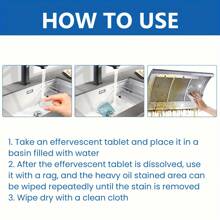 1 Box Strong Degreasing Effervescent Tablets, Shine Cleaning For Kitchen Utensils, Effective On Stubborn Grease And Oil Stains, Suitable For Cleaning Kitchen, Stove, Dishwasher For Restaurant Use