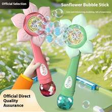 2025-1pc Sunflower Bubble Machine, Children's Fully Automatic Handheld Charging Bubble Gun, Toy Bubble Stick , School Gifts, Gifts - Multicolor - View 4