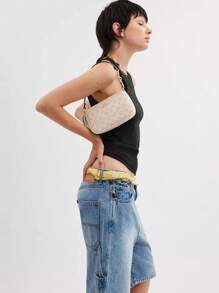 Coach Bolso de hombro para mujer Nolita 19, mini bolso hobo, bolso de mano pequeño y lindo, bolso debajo del brazo para damas, con correa desmontable, CW426 IMXDM