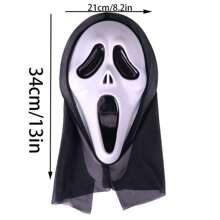 5 piezas Máscara de mascarada clásica, accesorios de broma de cara completa de color blanco puro, personaje de Halloween, props de fotografía de Set de roles, suministros divertidos para fiesta LARP, accesorio de actuación en el escenario, máscara, utilería, mascarilla divertida, disfraz, fantasma, masca aterradora