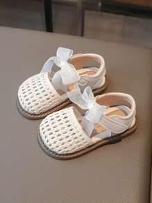 Girls Sandals, Children Woven Closed Toe Shoes 2025 New Summer Hot-Selling Roman Shoes, Soft Bottom Princess Shoes