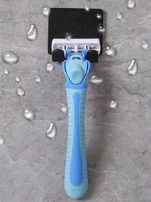 5/2/1pc Plastic Razor Holder, Wall Mounted Razor Rack, Shower Razor Holder, Men's Razor Holder, Bathroom Clothes Hanger Hook, Fall Decor Home Bathroom Decor, Drill-Free Razor Holder, Wall Mounted, With Hooks For Storing Cords, Clothes, Bags, Space-Saving Design, Simple & Stylish, No Drilling Required, Easy To Clean, Compact Wall Storage For Damp Environments (Random Color & Style) Back To School - Multicolor - View 9