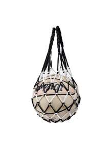 1 Stück Basketballnetz Tasche, dick & langanhaltend, Mesh Sportball Tasche - tragbares Einzelball Design, geeignet für Basketball, Fußball, Volleyball, Football, atmungsaktive Aufbewahrung mit Kontrastnaht, waschbar & wiederverwendbar, tragbare Aufbewahrung für Sportgeräte, geeignet für Innen- und Außenbereich, Strand, Training (Verschiedene Farben erhältlich)