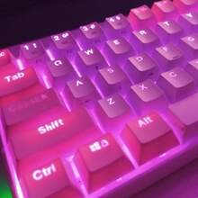 104pcs ABS Universal Mechanical Keyboard Keycaps DIY Ergonomic Blank Keycaps For Cherry MX Keyboard Replacement Backlit Key Cap - Grey - View 7