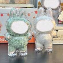 1/2/3/4pcs For LABUBU Figurine Clear Protective Case, Transparent Hanging Storage Box, Plastic Protective Shell. Suitable For: Plush Toys, Ceramic Figurines, Doll Accessories (Doll Not Included, Hanging Hook Sent Randomly)