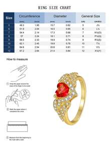 Charm-In 18 Karat vergoldeter Messing luxuriöser, vielseitig einsetzbarer Damenring mit Multi-Zirkonia, Valentinstags-Geschenk