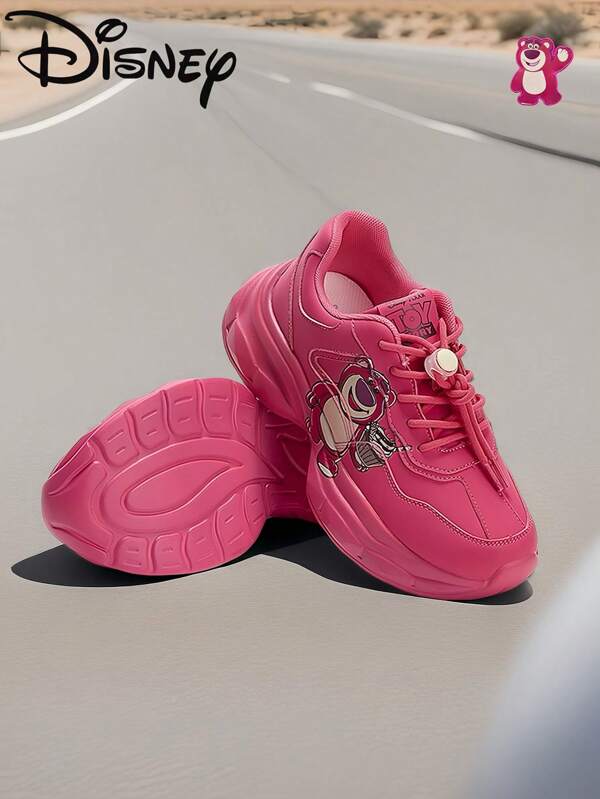 Disney Disney, Strawberry Bear, Sports Shoes, Women's Shoes, 2025 New Model, Parent-Child Shoes, Chunky Sneakers, Men's Shoes, Suitable For Various Occasions To Wear