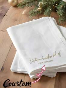 Personalized Custom Keep Your Together Handkerchief Wedding Day Father Mother Of The Bride Or Groom Parents Present Bridal Shower Bridesmaid Groomsmen Keepsake Gift, Reusable, Multi-Functional, Ornamental, Stylish, Exquisite, Personalized, Unique,