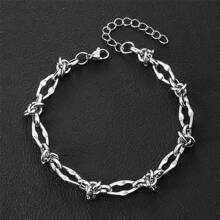 1 pièce Nouvelle populaire en acier inoxydable Bracelet en chaîne personnalisé en acier de titane fait main, accessoire frais et simple