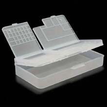 Caja de almacenamiento multifuncional para herramientas de reparación de teléfonos móviles, utilizada para recopilar componentes de placa de circuito integrado y herramientas para abrir teléfonos inteligentes, reparación de computadoras portátiles. Caja de almacenamiento de herramientas con tapa transparente, solución de almacenamiento compacta, sellada de forma segura para organizador de almacenamiento de mujeres, artículos esenciales de viaje, de vuelta a la escuela.