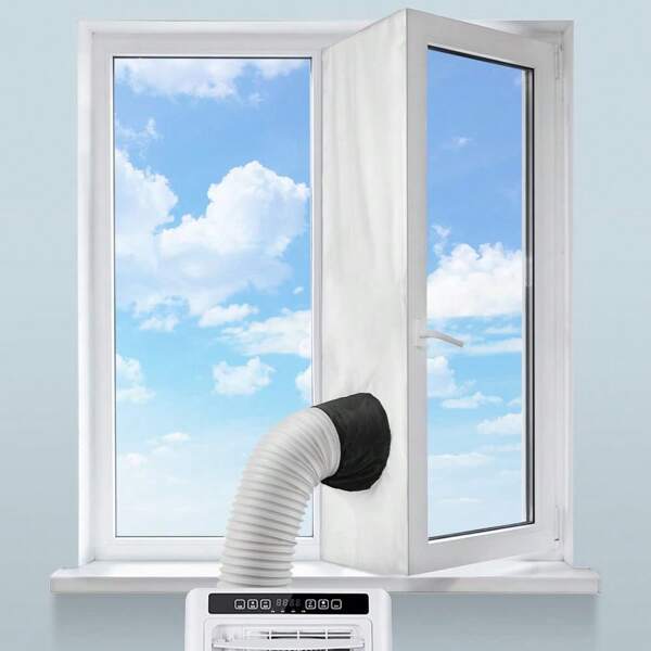 3 m Joint universel étanche pour fenêtre pour climatiseur portable, accessoires réglables de climatiseur pour fenêtre inclinable