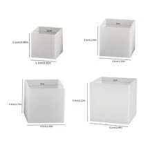 Pacote com 4 moldes de resina em cubo, 4 tamanhos, moldes quadrados de silicone transparente, 5/4/3/2 cm de profundidade, molde quadrado de silicone transparente para fundição de resina epóxi, moldes para preservação de flores