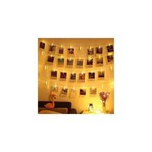 New-2025 20 Photo Clip String Lights LED Fairy Twinkle Lights For Hanging Pictur,Home Wall Halloween Thanksgiving Christmas Party Wedding Ftival Indoor Outdoor Dr - Warm White 20 - View 3