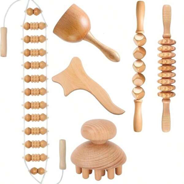Wooden Massager, Whole Body Massager, Hand Massager, Leg Massager, Shoulder Massager, Shoulder & Neck Massager, Face Massager, Back Massager, Waist Massager, Full Body Muscle Massager, Multi-Functional Massager For Different Body Parts