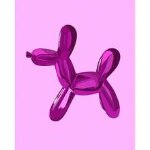 1pc Preppy Balloon Dog Colorful Blue Green Pink Poster Print Wall Art Pictures Canvas Painting Living Room Bedroom Home - Multicolor - View 21