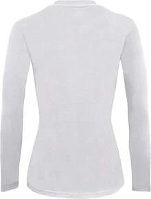 Women's Under Scrub Tee Crew Neck Long Sleeve-Shirt - Z-2pk-白/裸色 - 查看 2
