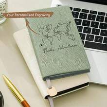 Personalized Travel Journal , Custom Adventure Journal , Custom Gift For Traveller, Engraved Adventure Notebook, Vegan Gift, Birthday Gift, Halloween Gifts, Christmas Gifts Back To School,Christmas Gift Supplies - Multicolor - View 8