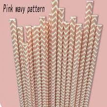 [Quantity Options] Pink Paper Straws - Summer Fruit Party Supplies, Beverage Straws, Suitable For Parties, Holidays, Beach, Birthdays And Holiday Gatherings, Party Tableware | Cute Design | Pink-Themed Products,School Supplies - 100 Pieces - View 3