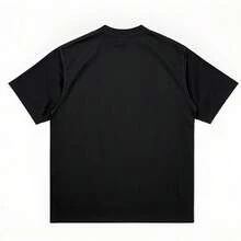 MX | prendas de moda| Camiseta de manga corta holgada con estampado de moda para mujer| Diseño exquisito | Esencial para el verano | Fácil de combinar, muestra tu estilo |mex58 - Negro - Ver 3