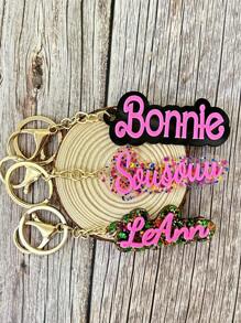 1 Custom Acrylic Keychain - 3D Name/Letter, Colorful Shiny Letter, Valentine's Day Gift, Backpack Tag, Women's Fashion Accessories Durable Glitter Key Chain, Cute Keychain Ornament, Glitter Effect, Bright Letter Customization, Personalization, Unique