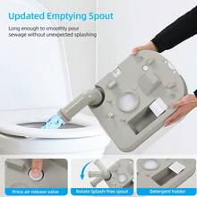 NetHong 24L Portable Toilet With Flush, Chemical Toilet, Camping Toilet, Easy To Clean - White - View 7