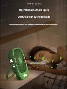 6 Ventilador de escritorio pequeño de pared para cocina y dormitorio, de tres velocidades, de alta velocidad y larga duración. - Blanco - Ver 8