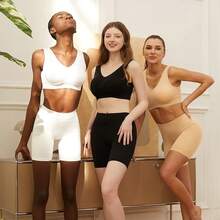 YADIFEN 3 Pack Slip Shorts Under Dresses Seamless Anti Chafing Underwear Shaping Boyshort Smooth Panties Women - Black - View 4